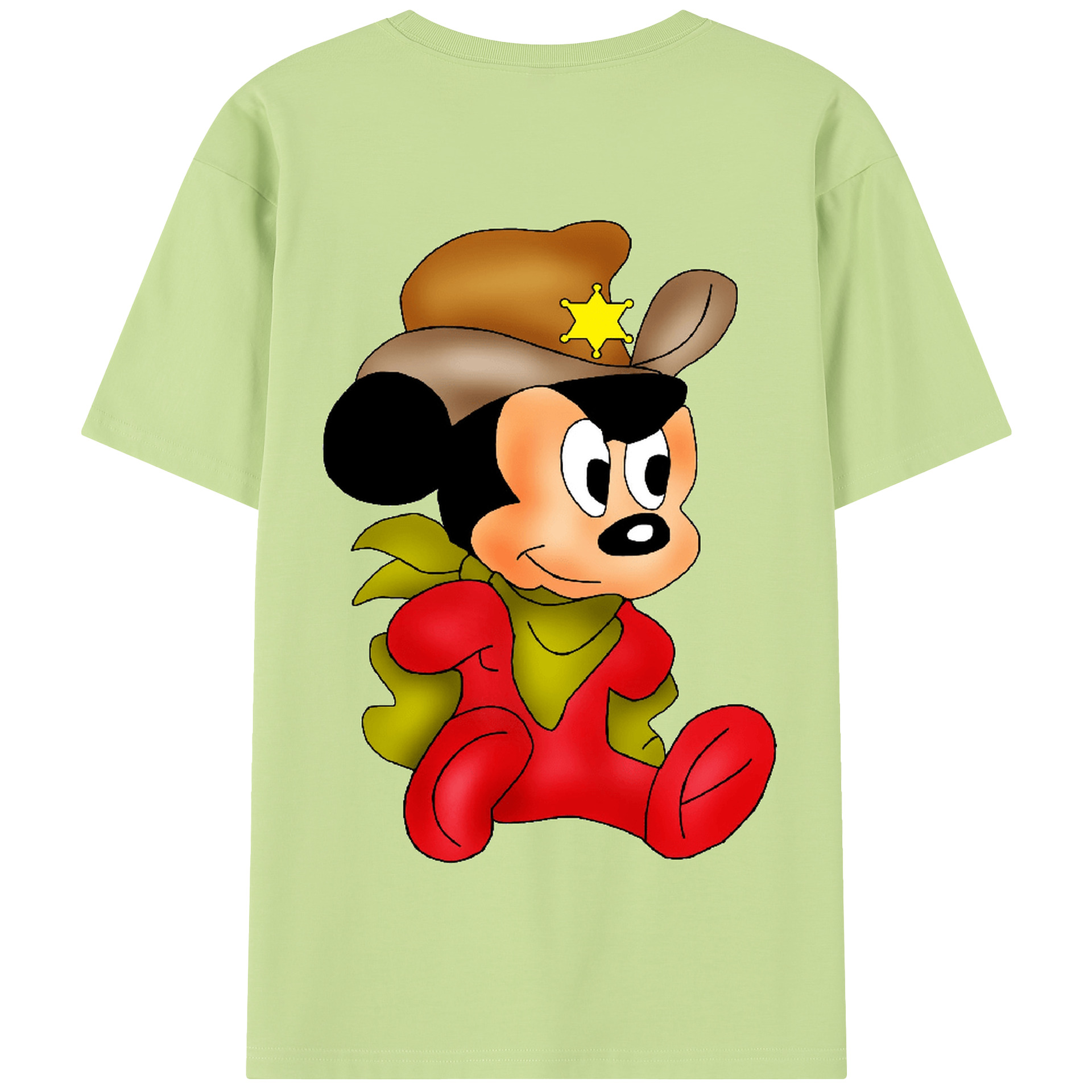 （画像用） ミッキーマウス Mickey Mouse 綿100％半袖Tシャツ（背面プリント）